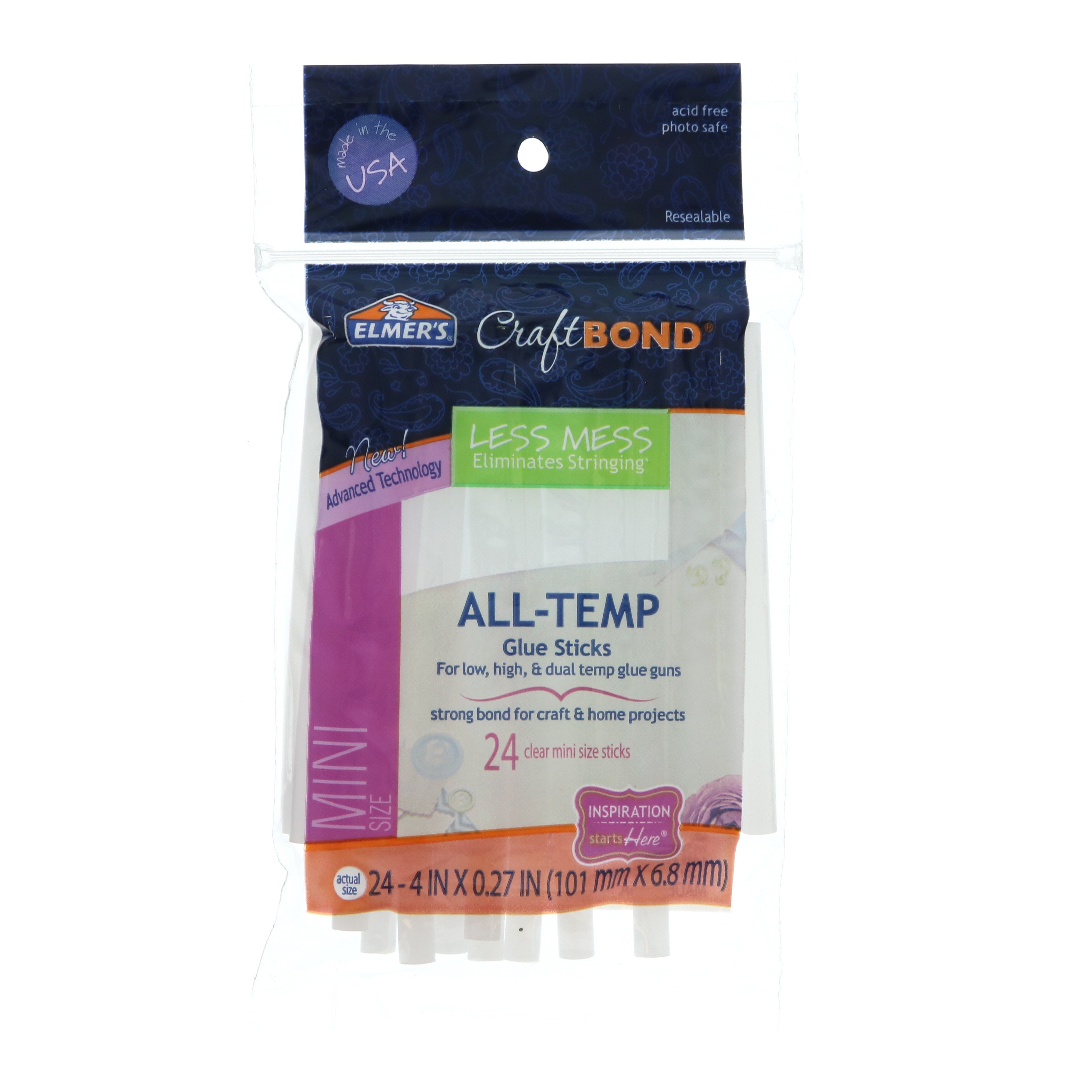 Elmer's Hot Glue Sticks All Temperature Mini Shop Glue at HEB