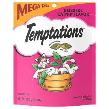 Temptations Classic Crunchy and Soft Cat Treats - Blissful Catnip Flavor