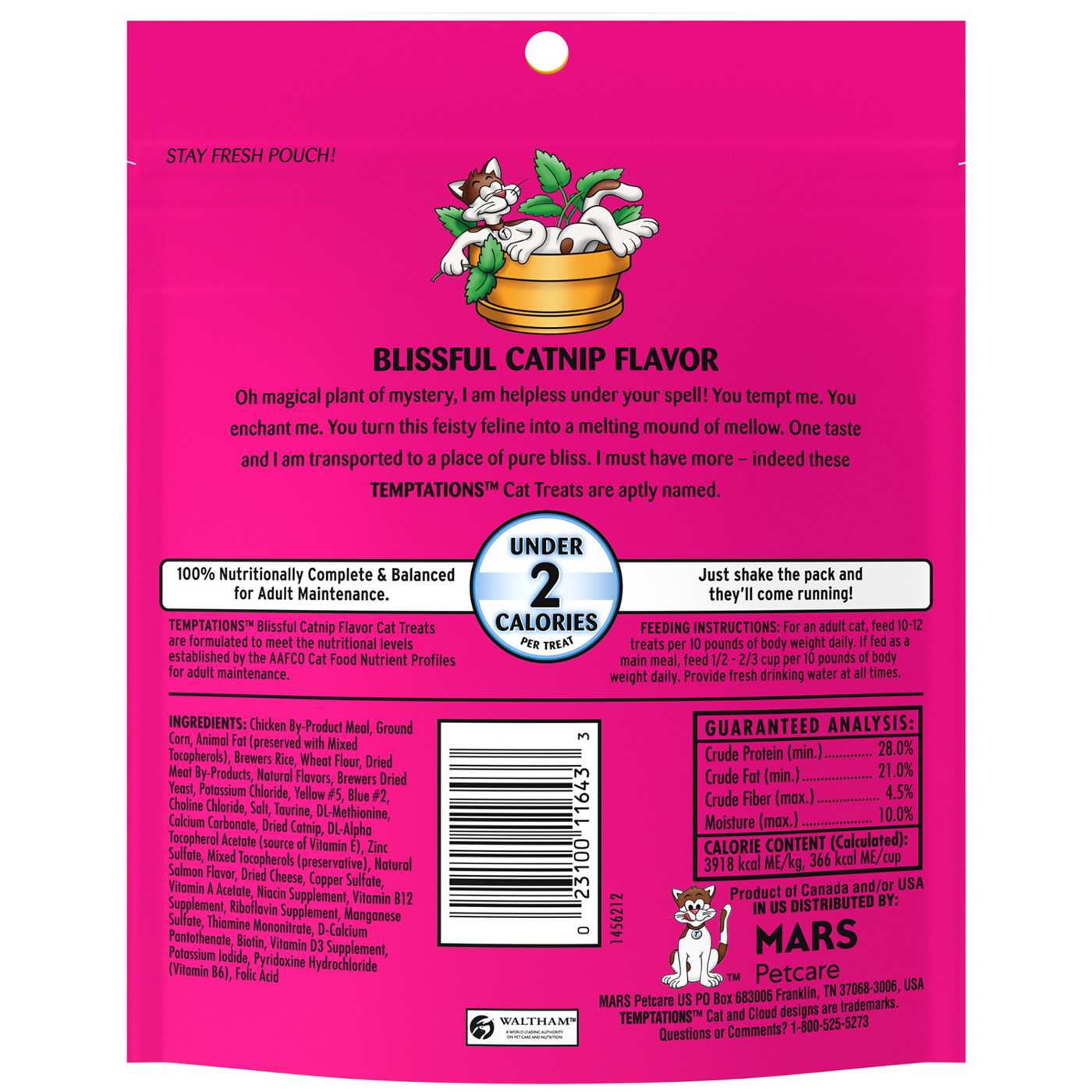 Temptations Classic Crunchy and Soft Cat Treats Blissful Catnip Flavor; image 3 of 5