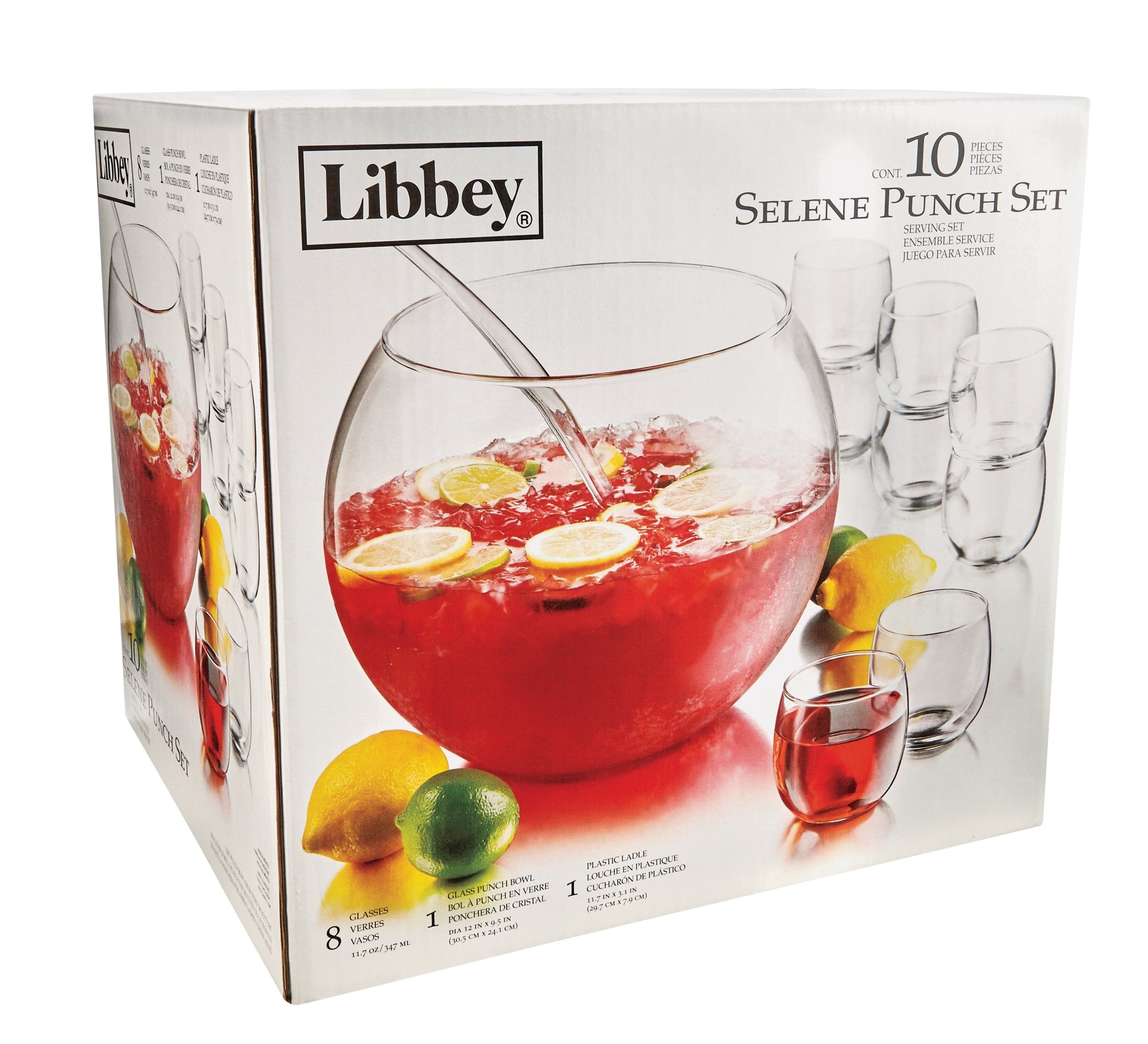 libbey 10 piece punch bowl set