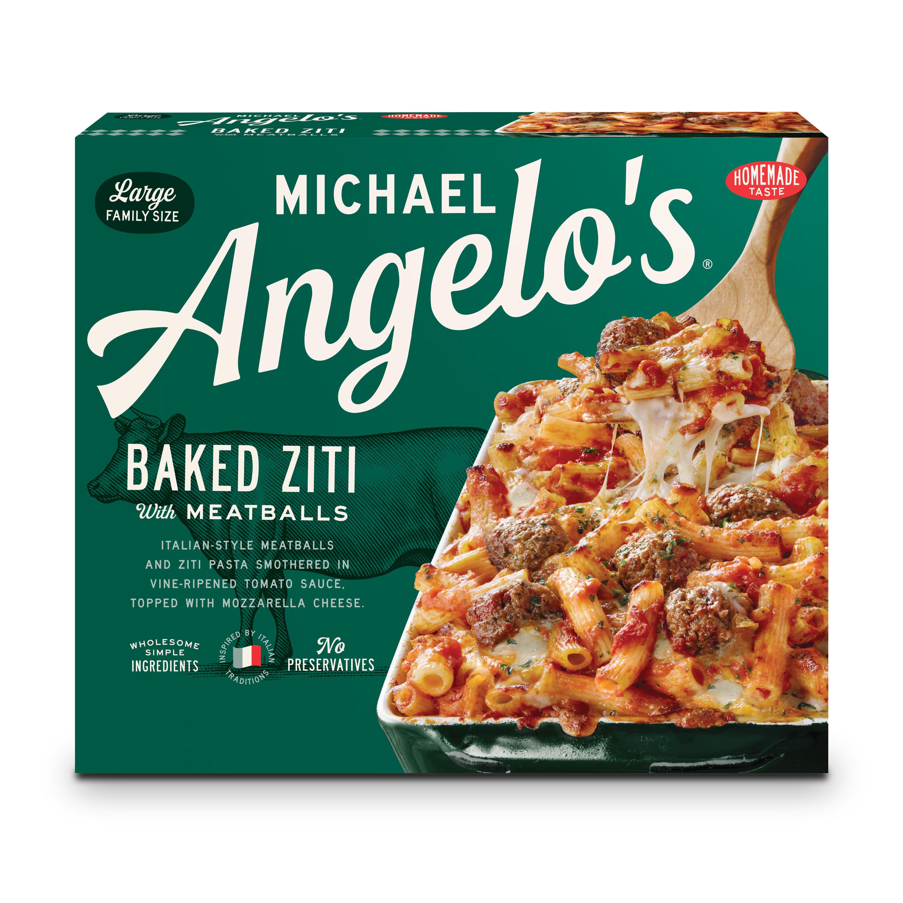 Michael Angelo S Baked Ziti With Meatballs Large Family Size Shop Entrees Sides At H E B