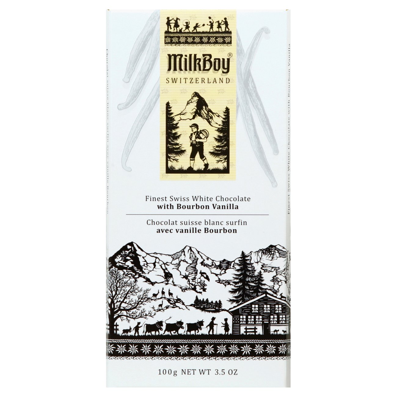 Milkboy Swiss White Chocolate With Bourbon Vanilla, 3.5 oz