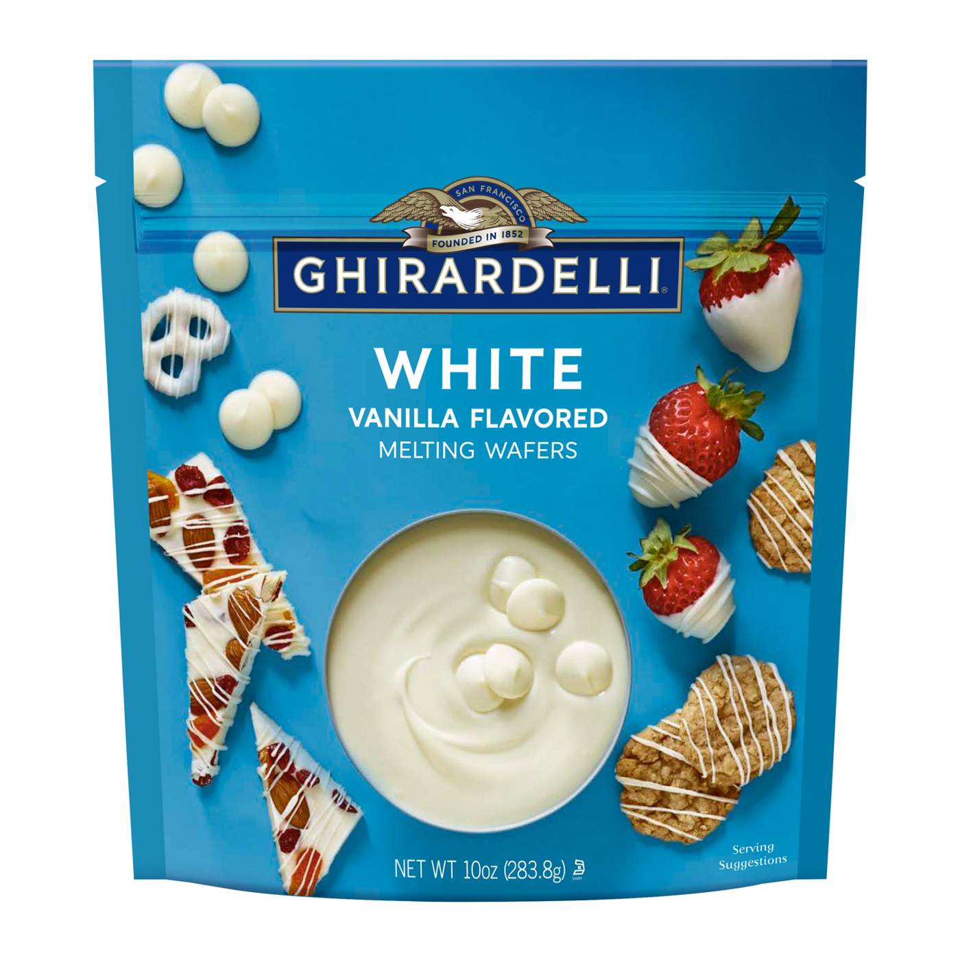 Ghirardelli White Vanilla Flavored Melting Wafers; image 1 of 7