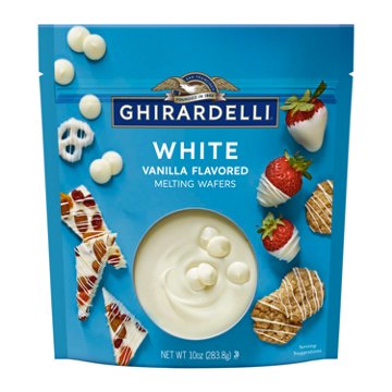 Ghirardelli White Vanilla Flavored Melting Wafers, 10 oz
