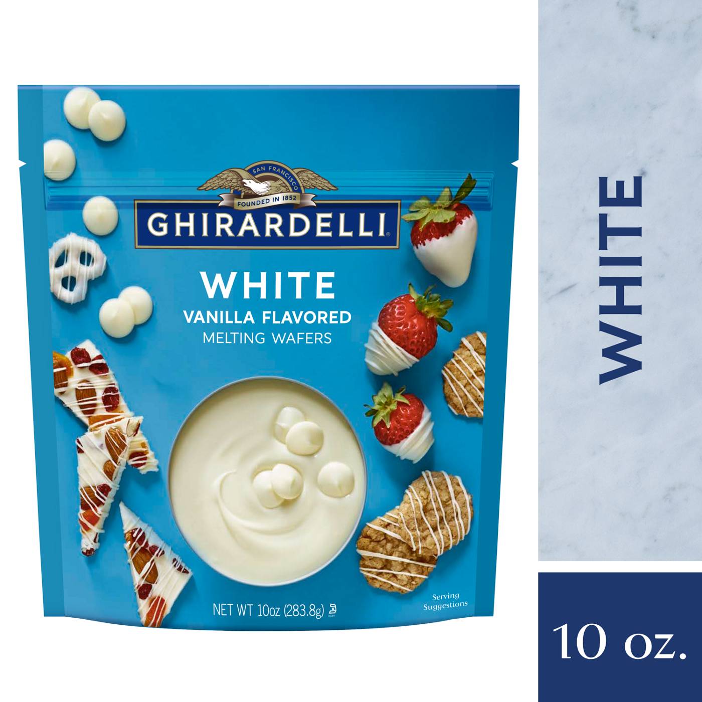 Ghirardelli White Vanilla Flavored Melting Wafers; image 7 of 7