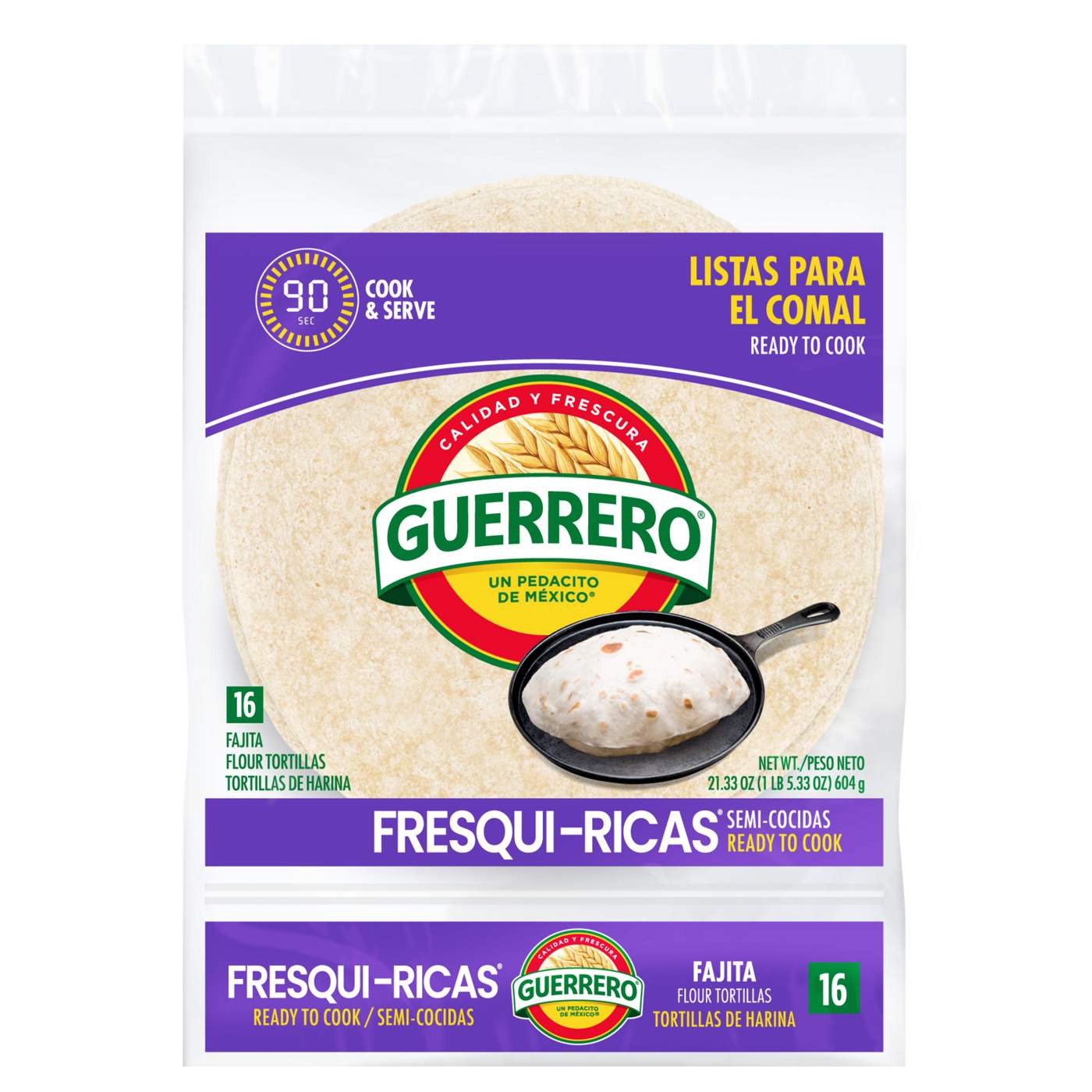 Guerrero Fresquiricas Ready to Cook Fajita Flour Tortillas 16 Count; image 1 of 9