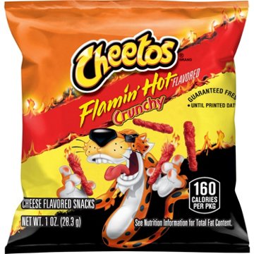 Cheetos Flamin' Hot Crunchy Cheese Flavored Snacks, 1 oz