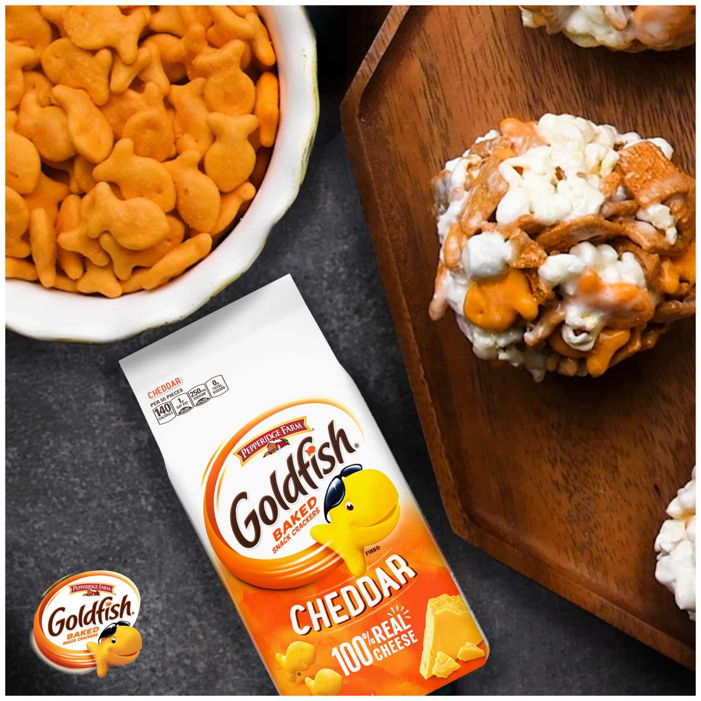 Goldfish Cheddar Cheese Crackers; image 4 of 5