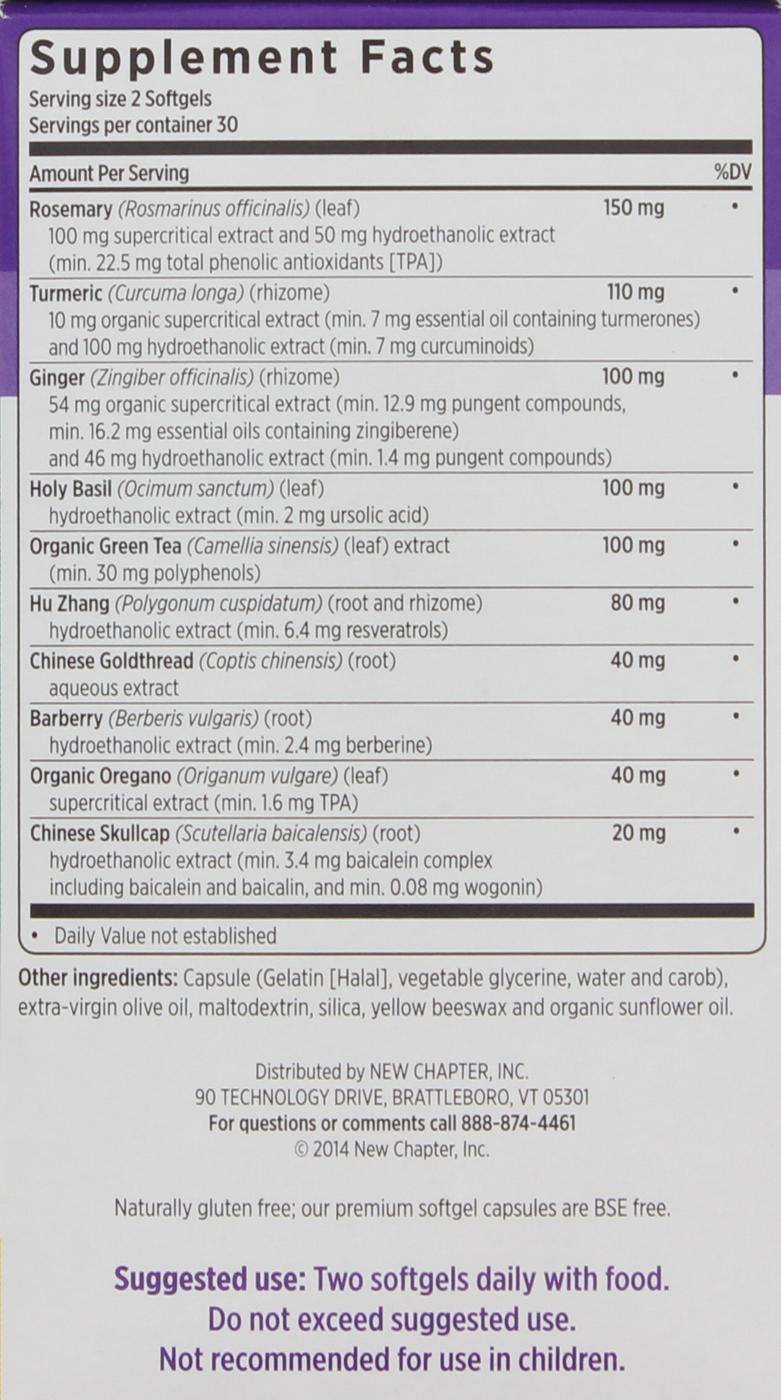 New Chapter Zyflamend Whole Body Softgels; image 3 of 3