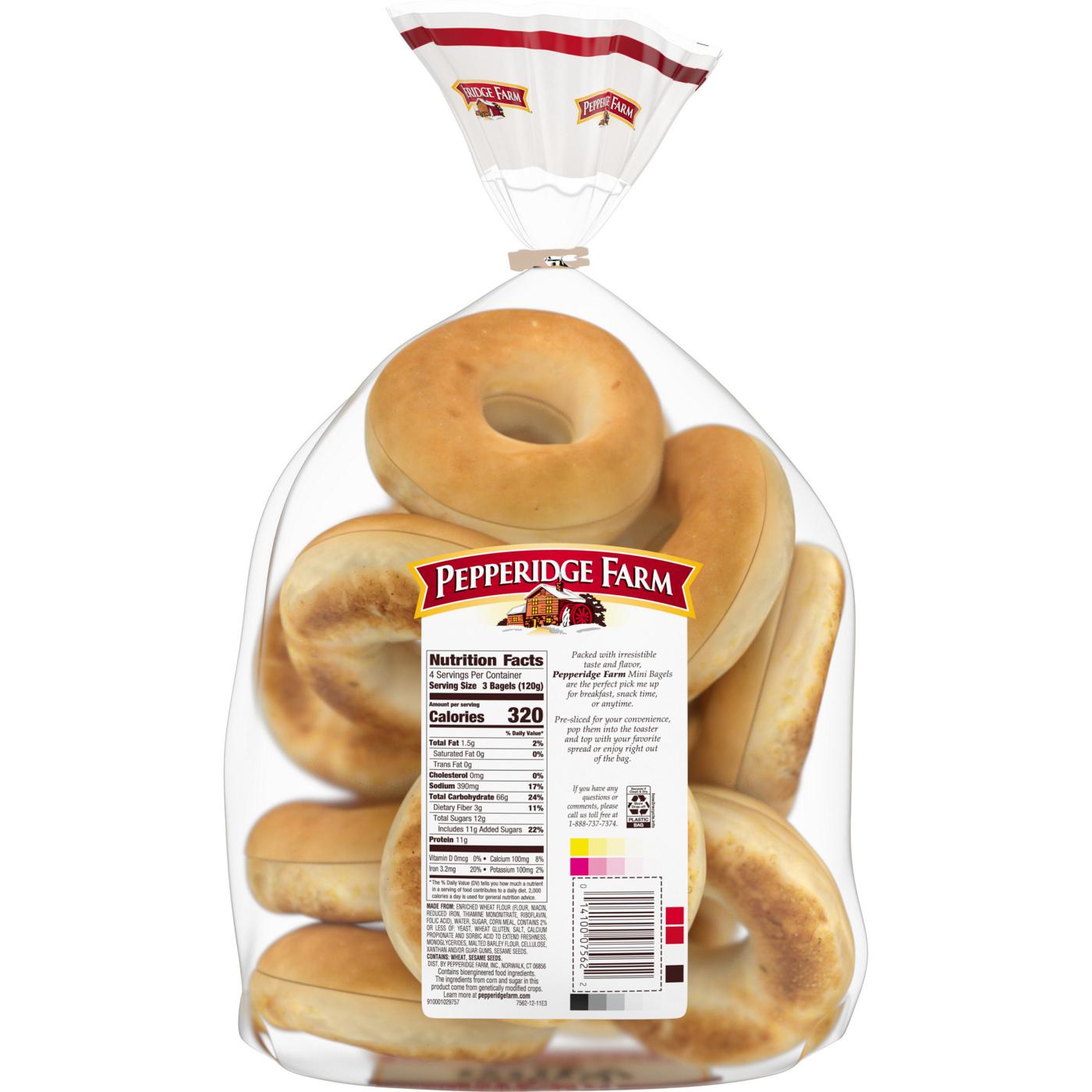 Pepperidge Farm Farmhouse Mini Plain Bagels; image 2 of 6