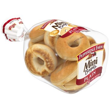Pepperidge Farm Farmhouse Mini Plain Bagels, 17 oz