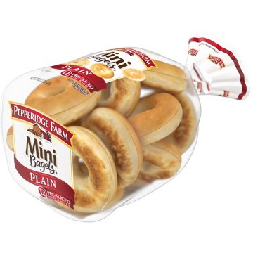 Pepperidge Farm Farmhouse Mini Plain Bagels, 17 oz