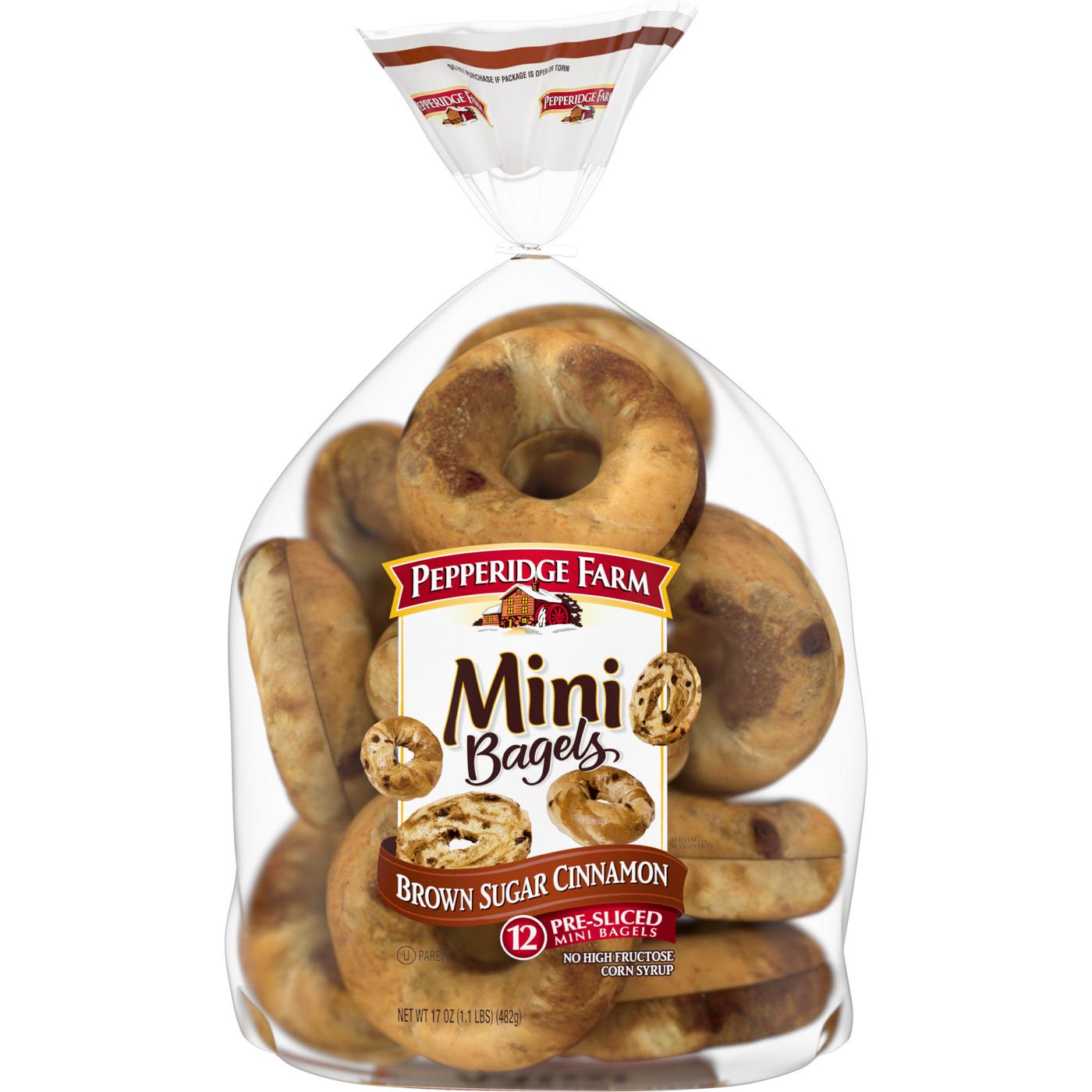 Pepperidge Farm Farmhouse Mini Brown Sugar Cinnamon Bagels; image 1 of 6