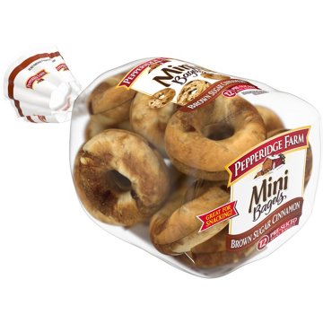 Pepperidge Farm Farmhouse Mini Brown Sugar Cinnamon Bagels, 17 oz