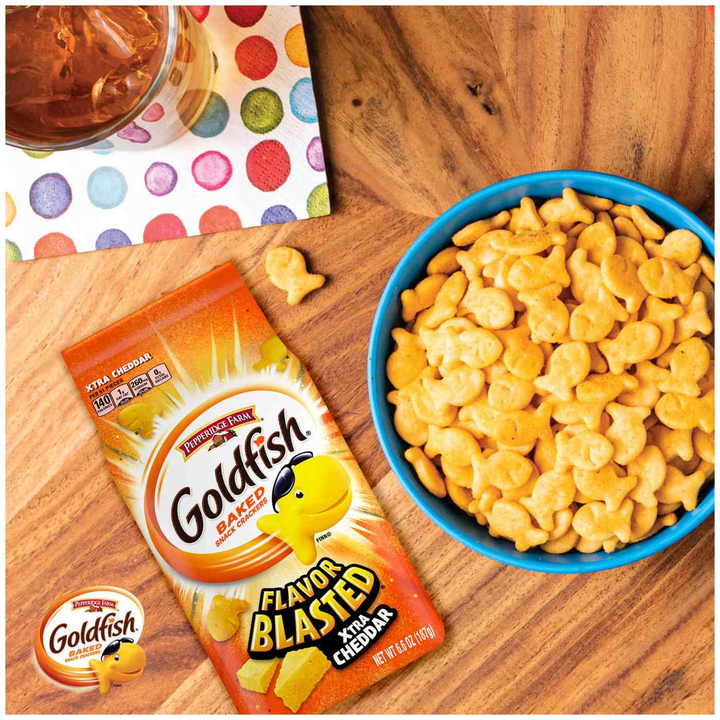 Pepperidge Farm Goldfish Flavor Blasted Xtra Cheddar Cheese Crackers; image 6 of 9