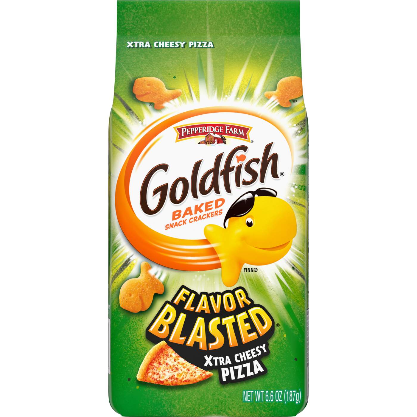 Pepperidge Farm Goldfish Flavor Blasted Xtra Cheesy Pizza Crackers; image 1 of 9