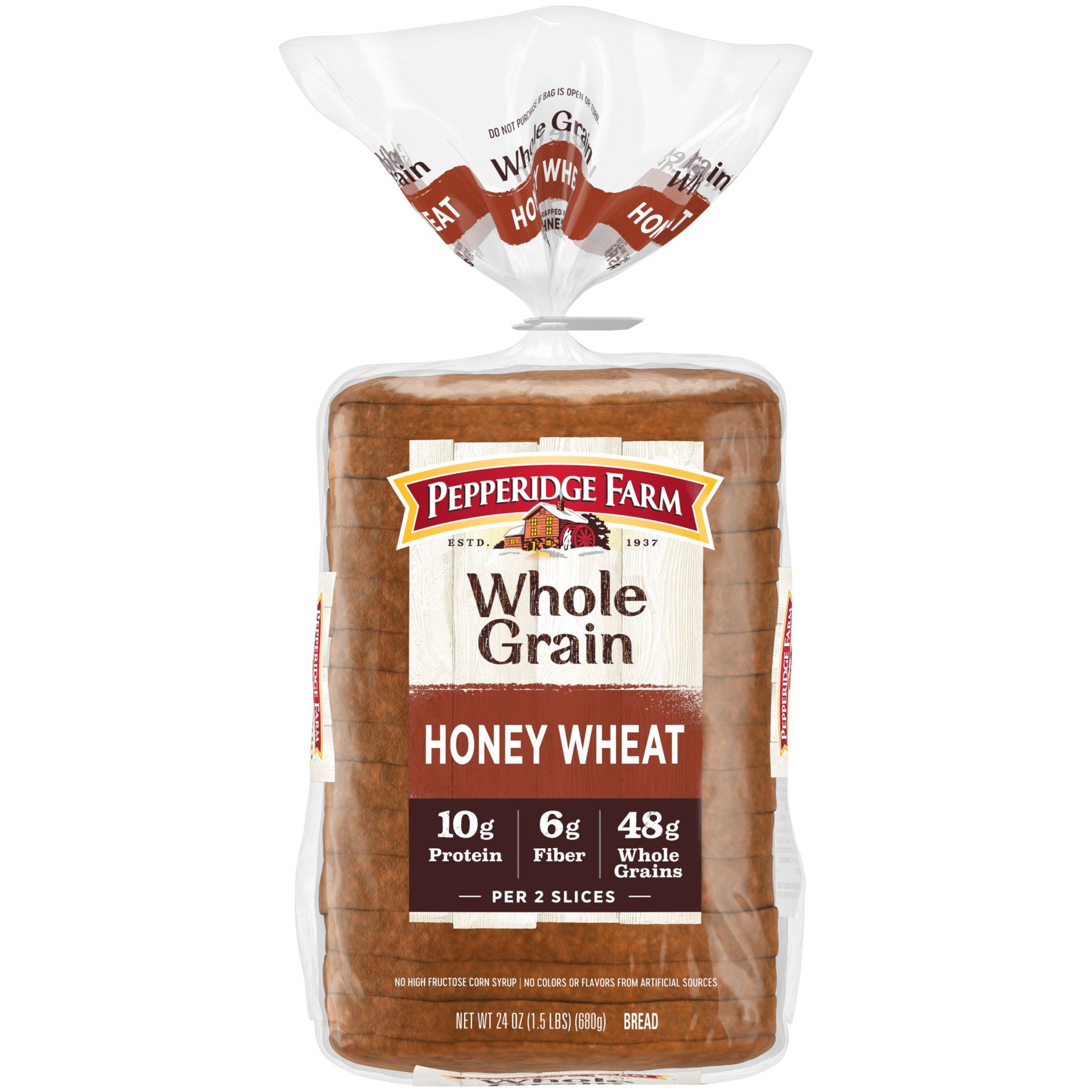 Pepperidge Farm Whole Grain Honey Wheat Bread Shop Sliced bread at HEB