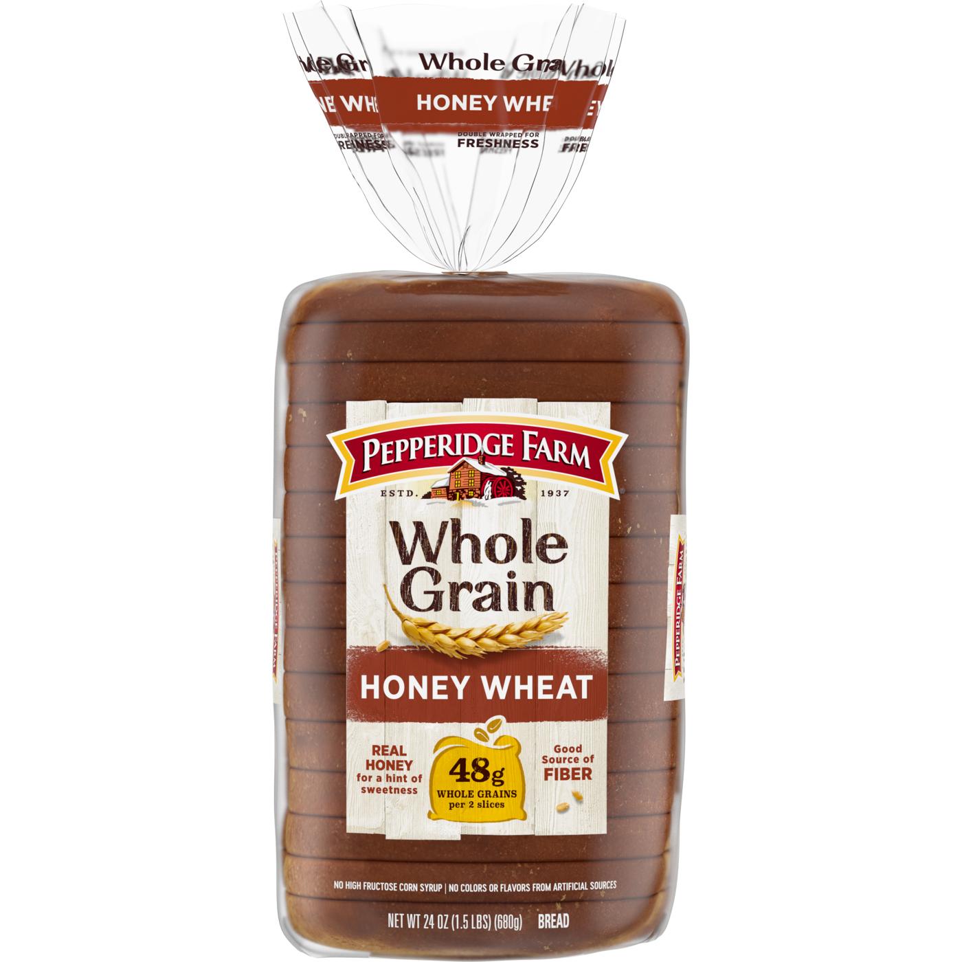 Pepperidge Farm Whole Grain Honey Wheat Bread; image 1 of 7