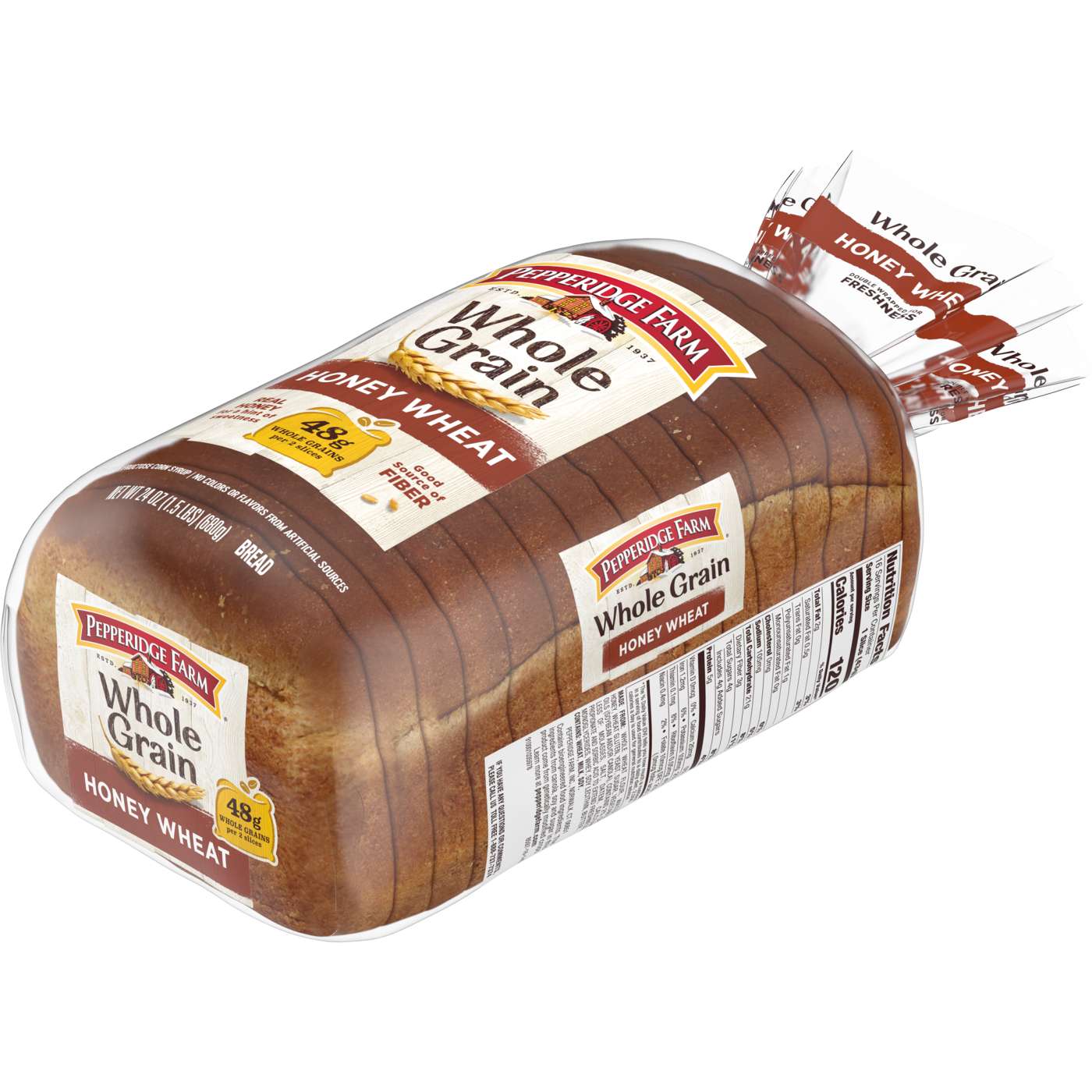 Pepperidge Farm Whole Grain Honey Wheat Bread; image 3 of 7