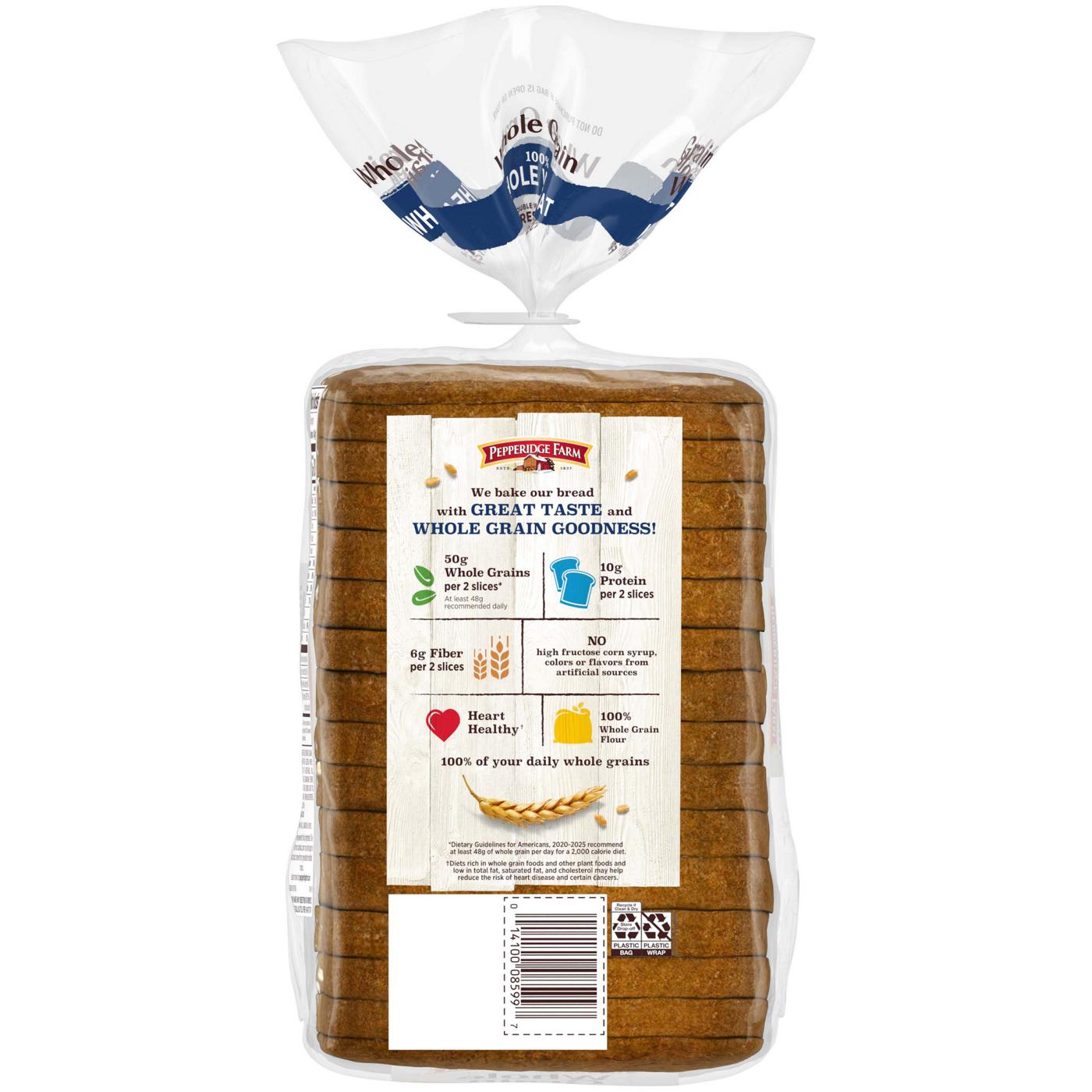 Pepperidge Farm 100% Whole Wheat Bread; image 4 of 6