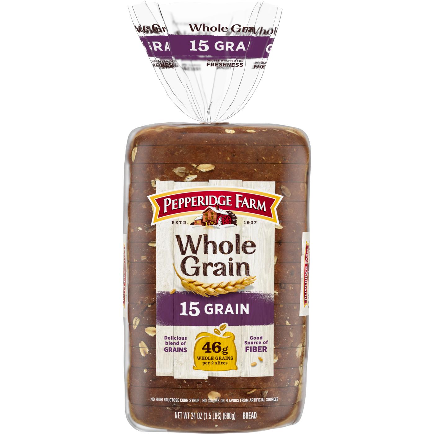 Pepperidge Farm Whole Grain 15 Grain Bread; image 1 of 8