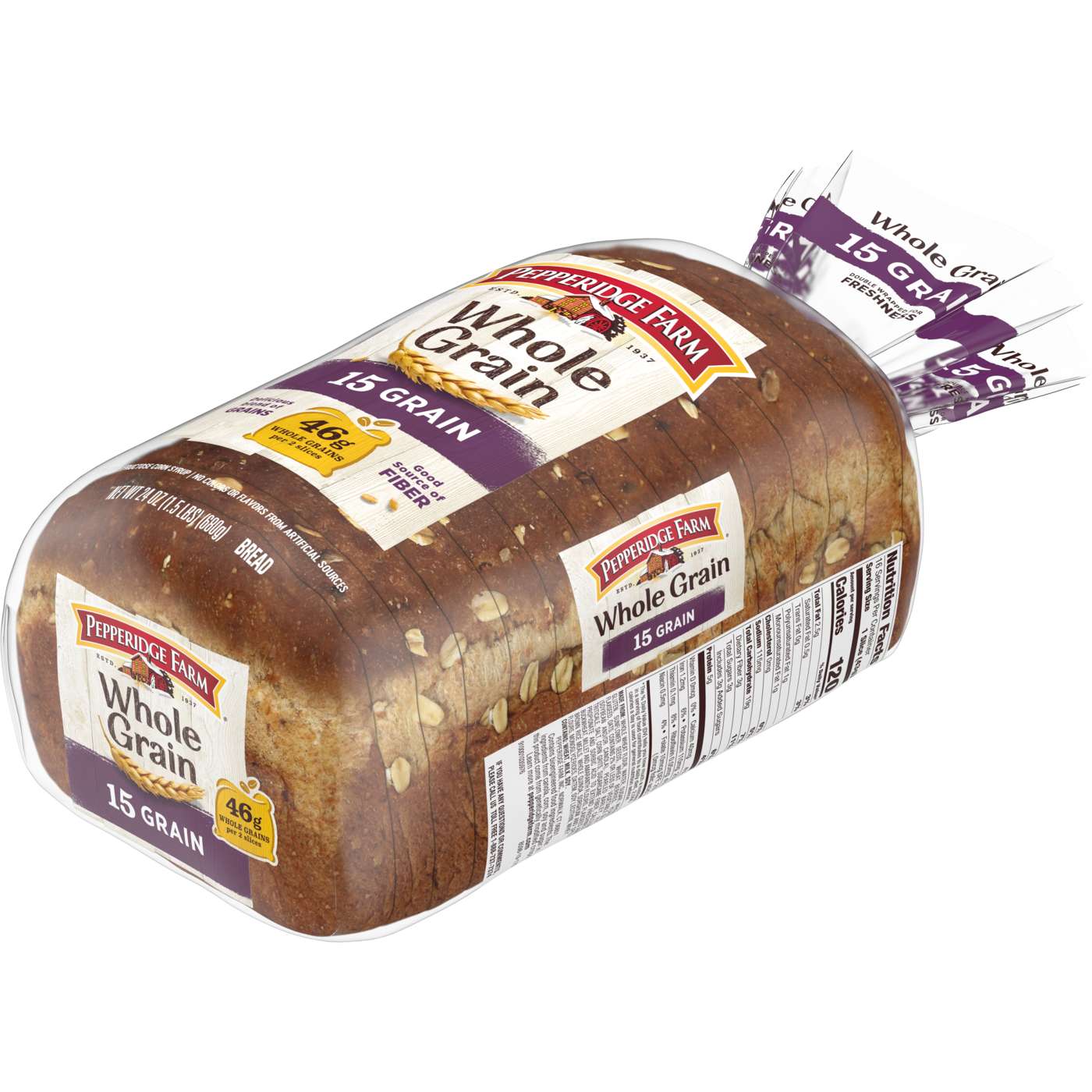 Pepperidge Farm Whole Grain 15 Grain Bread; image 7 of 8