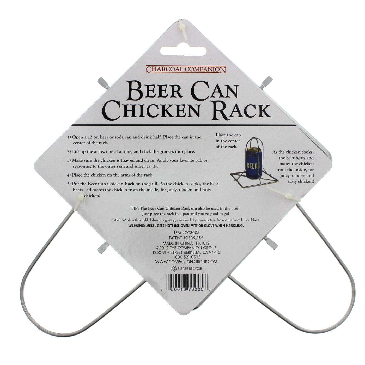 Charcoal Companion Folding Beer Can Chicken Rack; image 2 of 2