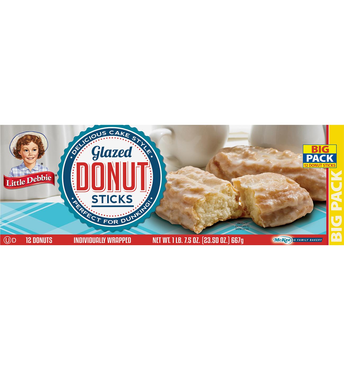 Little Debbie Bigger Glazed Donut Sticks - Big Pack; image 1 of 4