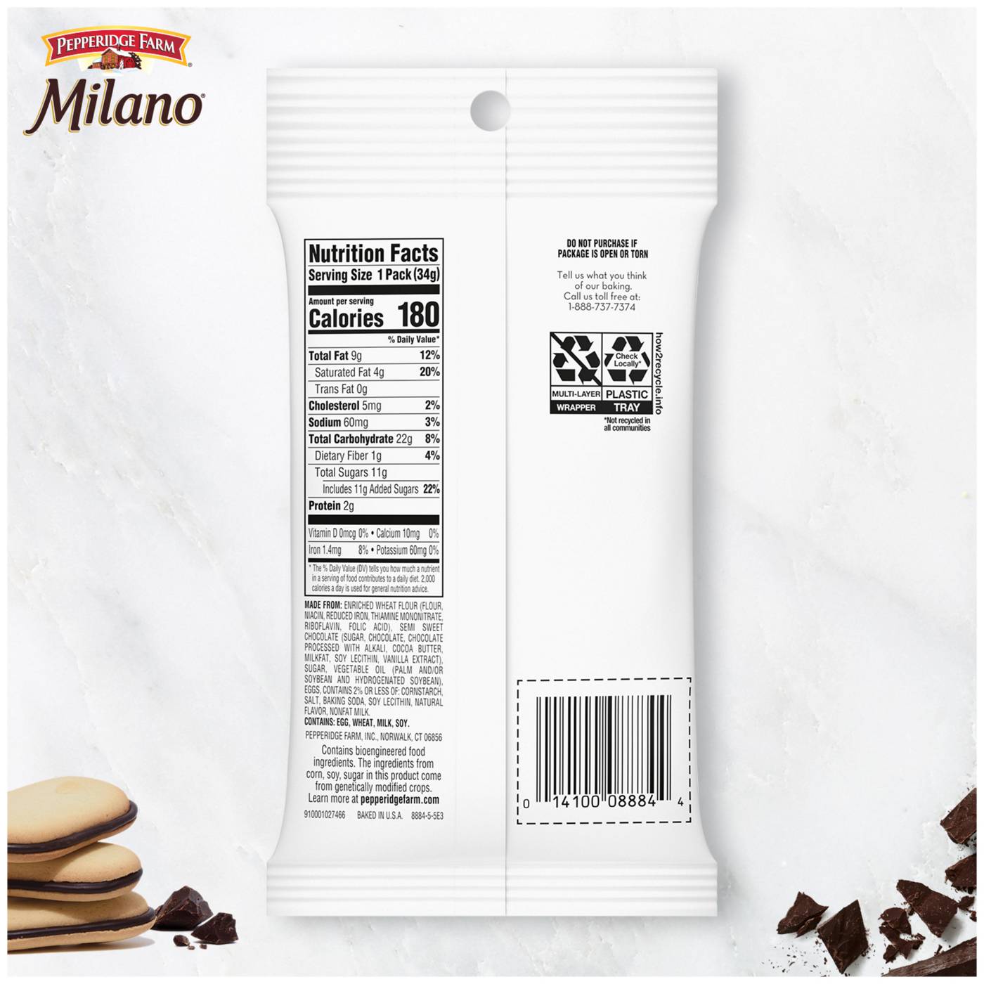 Pepperidge Farm Milano Dark Chocolate Cookies; image 2 of 9