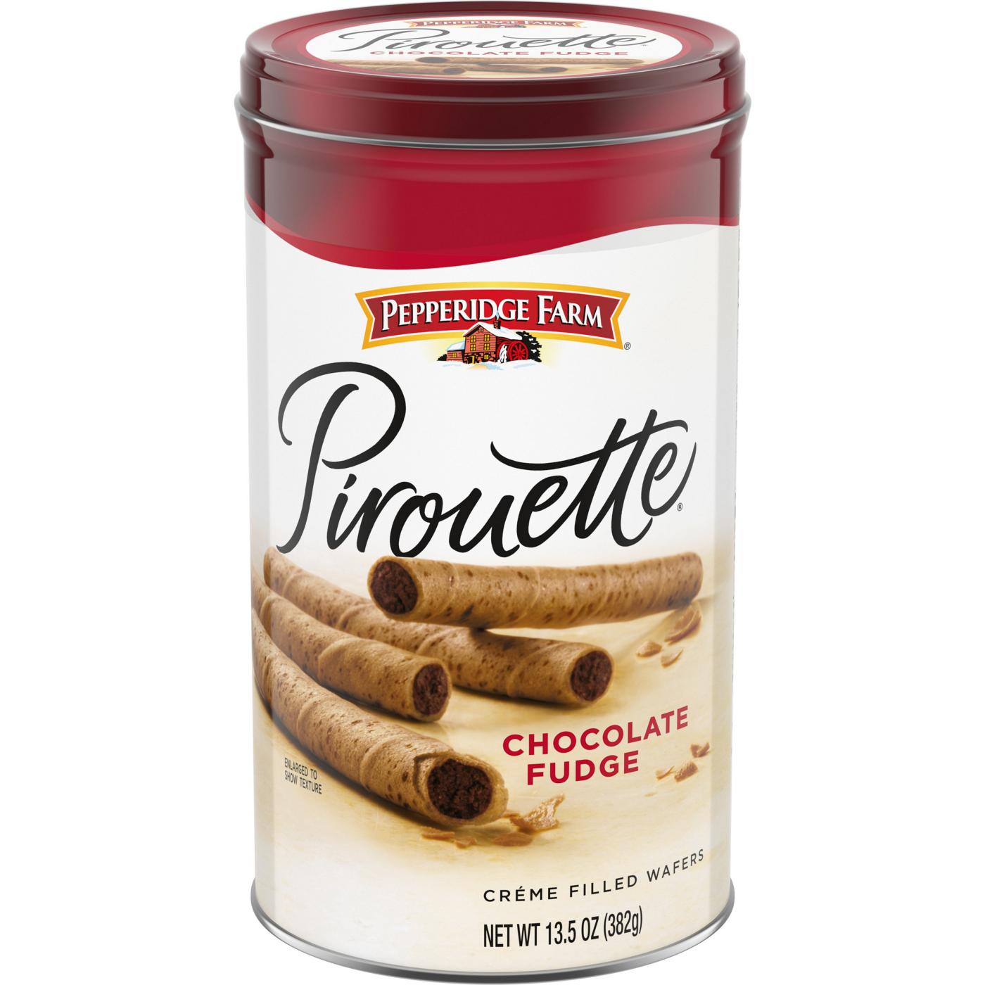 Pepperidge Farm Pirouette Crème Filled Wafers Chocolate Fudge Cookies; image 1 of 9