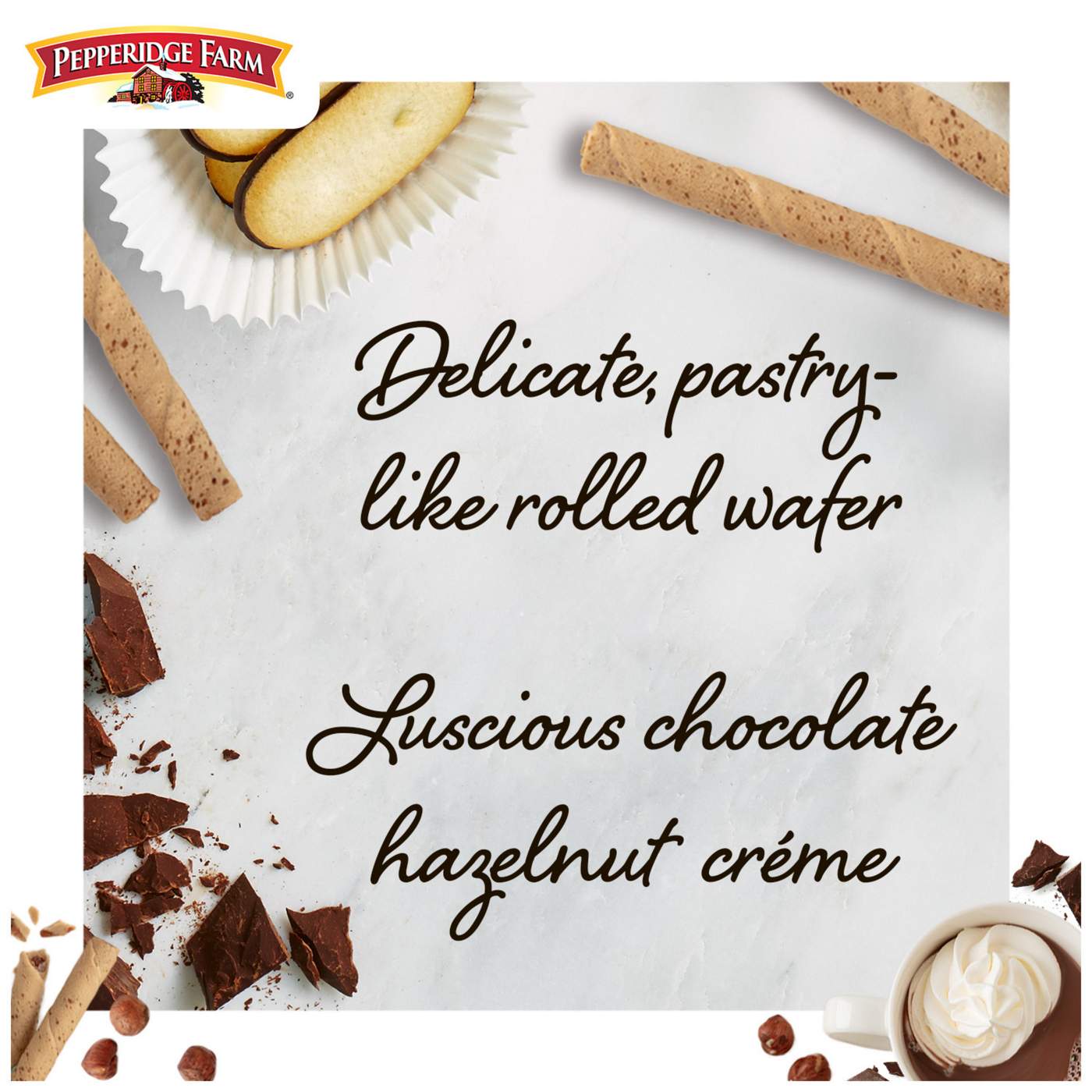 Pepperidge Farm Pirouette Crème Filled Wafers Chocolate Hazelnut Cookies; image 3 of 9