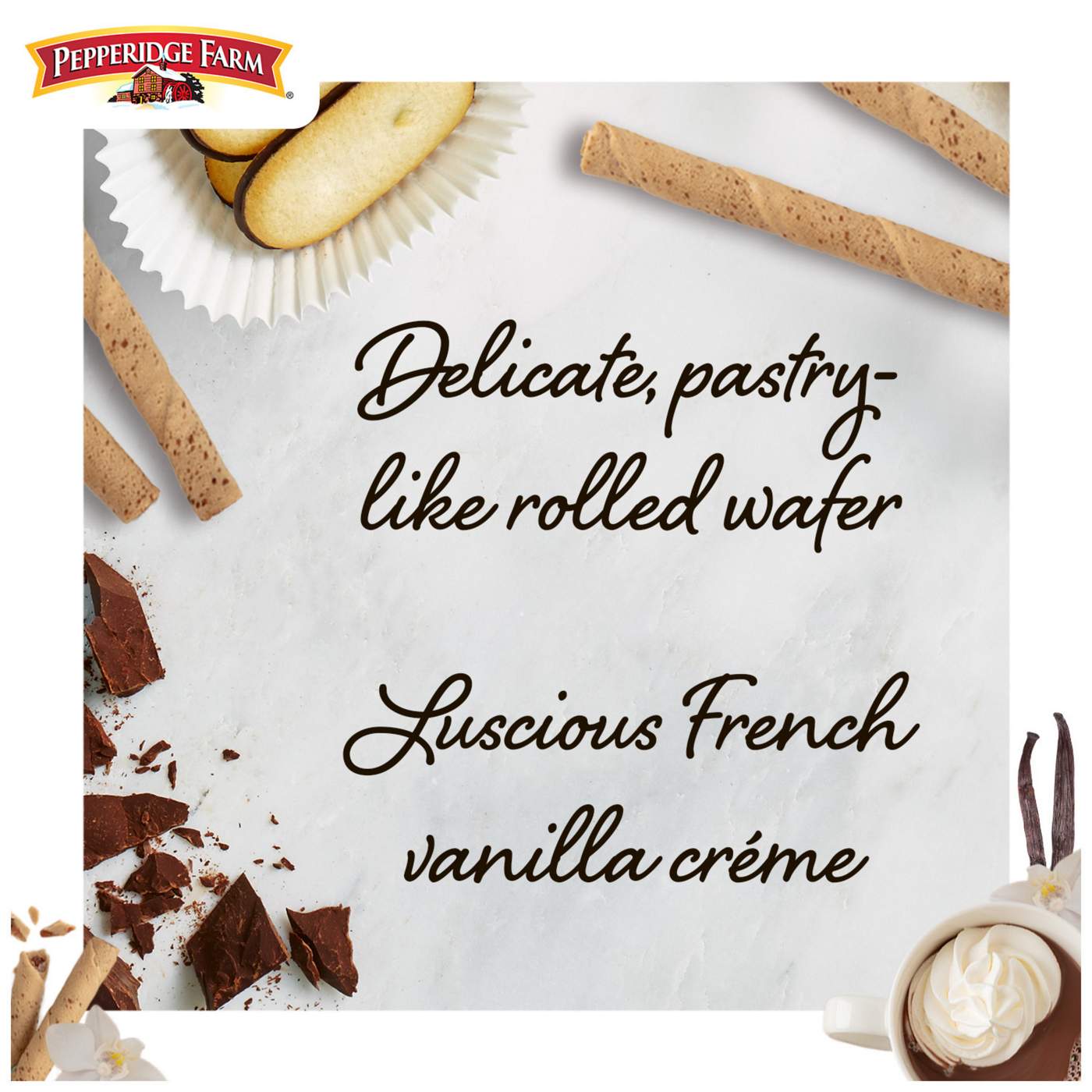 Pepperidge Farm Pirouette Crème Filled Wafers French Vanilla Cookies; image 8 of 9