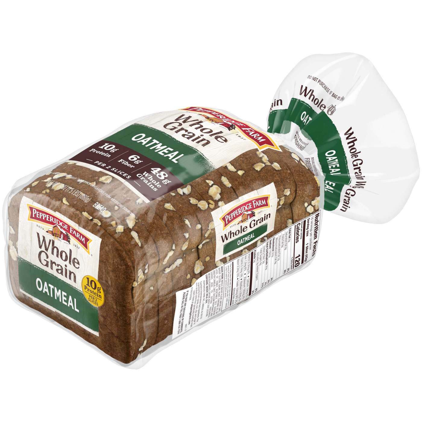 Pepperidge Farm Oatmeal Bread; image 3 of 6