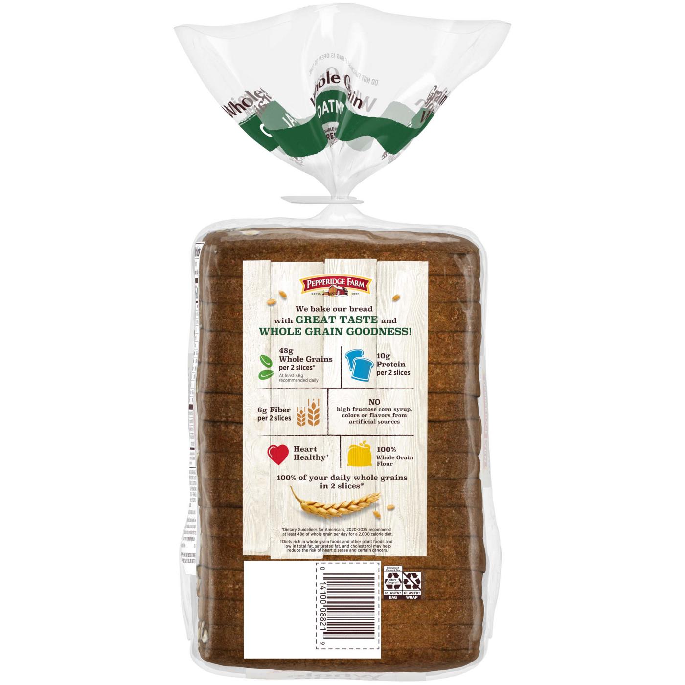 Pepperidge Farm Oatmeal Bread; image 6 of 6