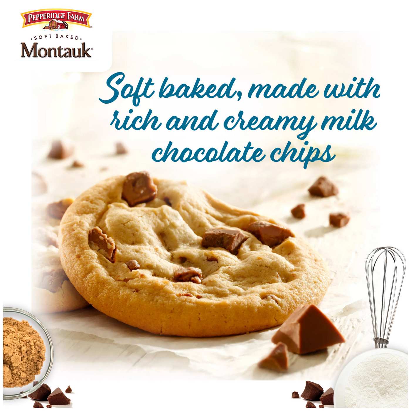 Pepperidge Farm Montauk Soft Baked Milk Chocolate Chunk Cookies; image 2 of 9