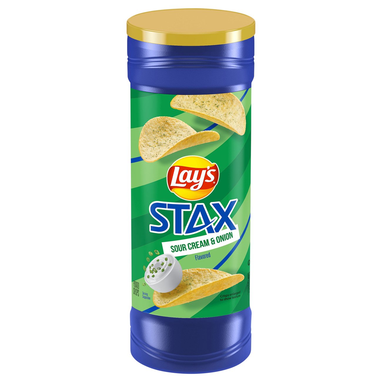 Lay's Stax Sour Cream & Onion Potato Crisps - Shop Chips at H-E-B