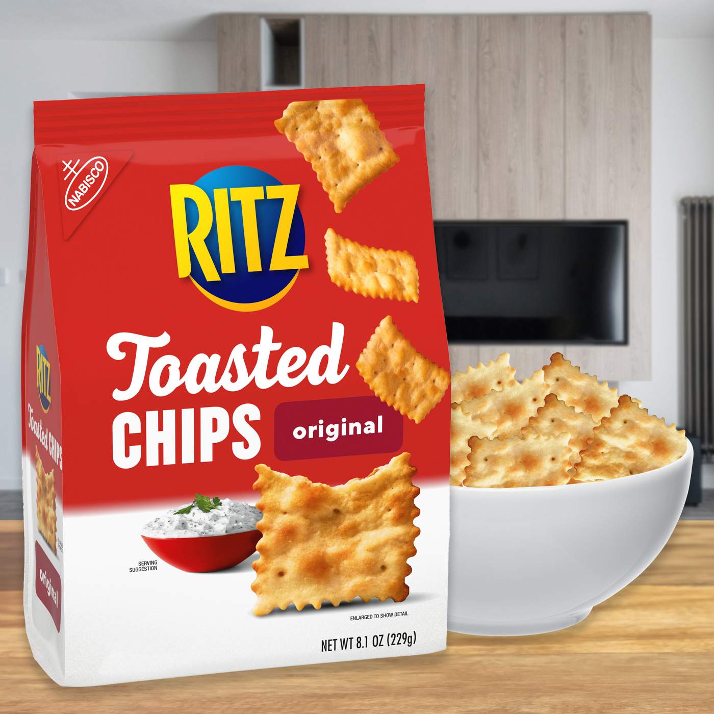 Ritz Toasted Chips Original Crackers; image 10 of 10