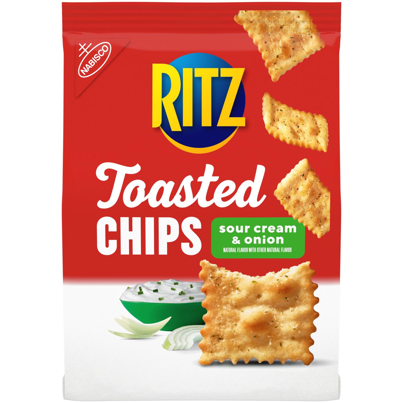 Ritz Toasted Chips - Sour Cream & Onion ; image 1 of 9