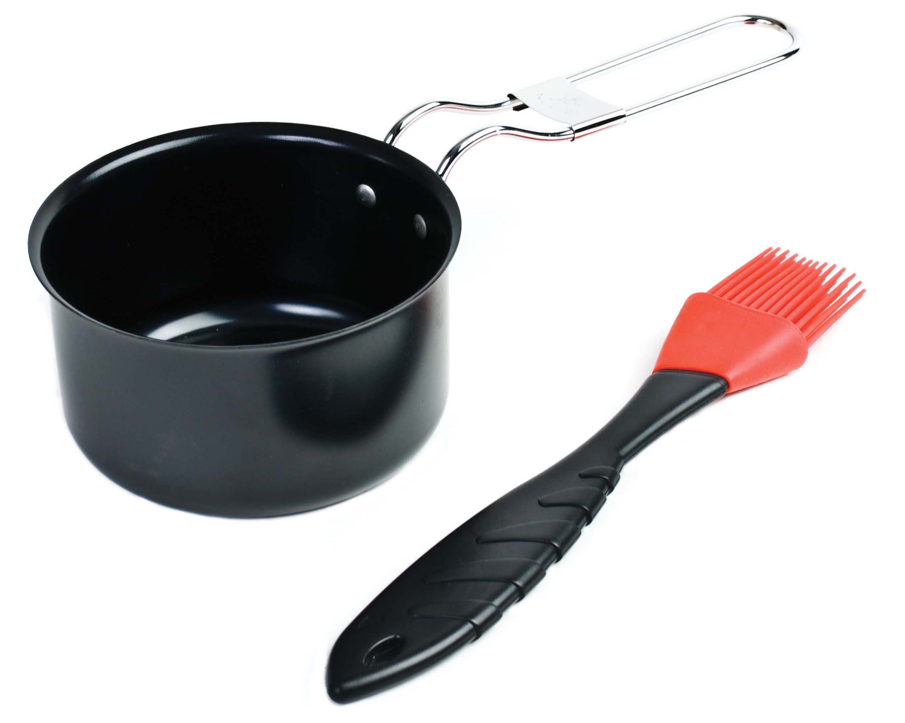 Cast Iron Sauce Pot With Brush