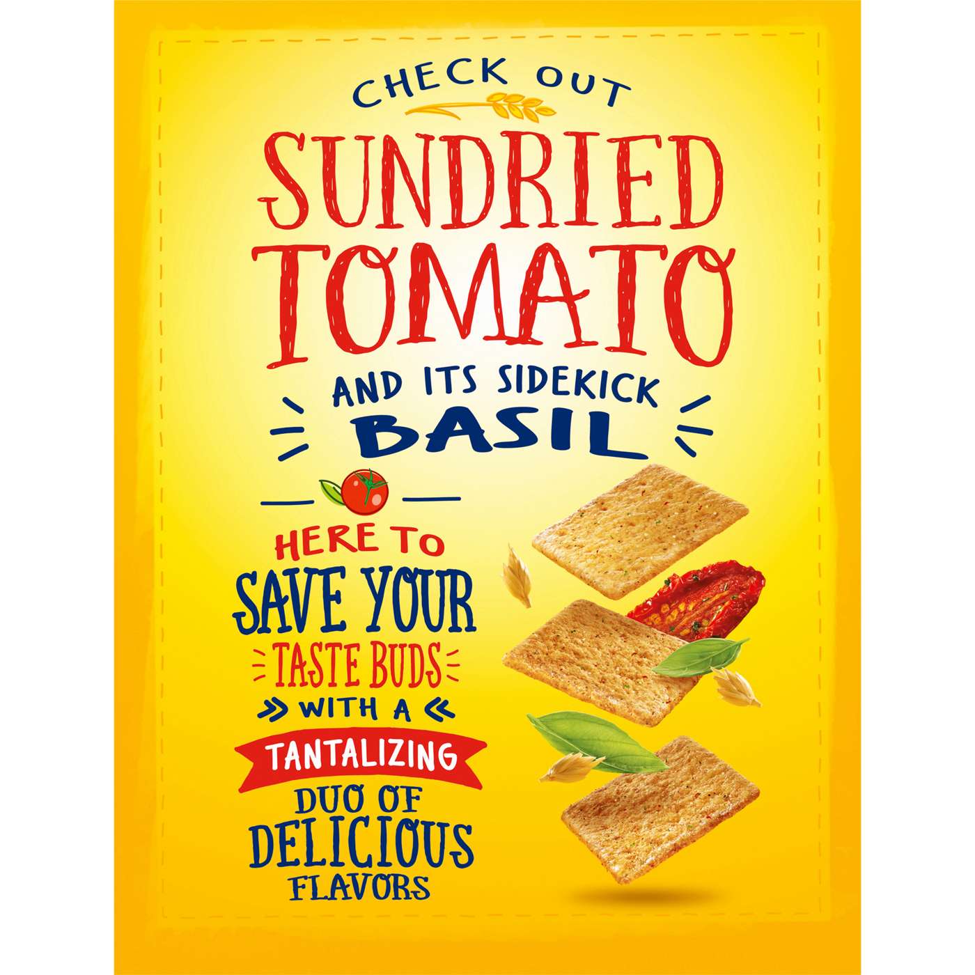 Wheat Thins Sundried Tomato & Basil Whole Grain Wheat Crackers Family Size; image 3 of 8