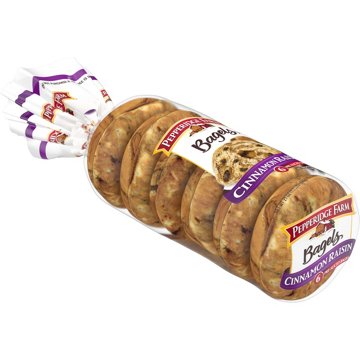 Pepperidge Farm Farmhouse Cinnamon Raisin Bagels, 21 oz