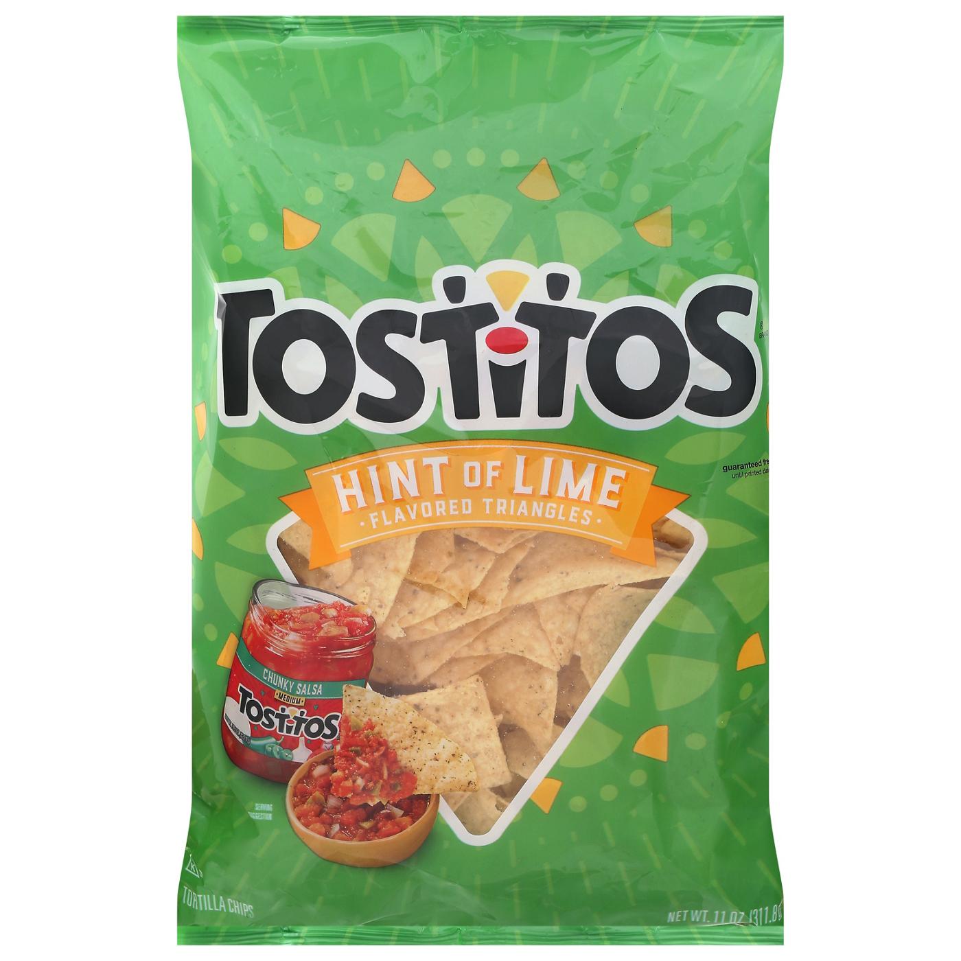 Tostitos Hint of Lime Tortilla Chips; image 1 of 3