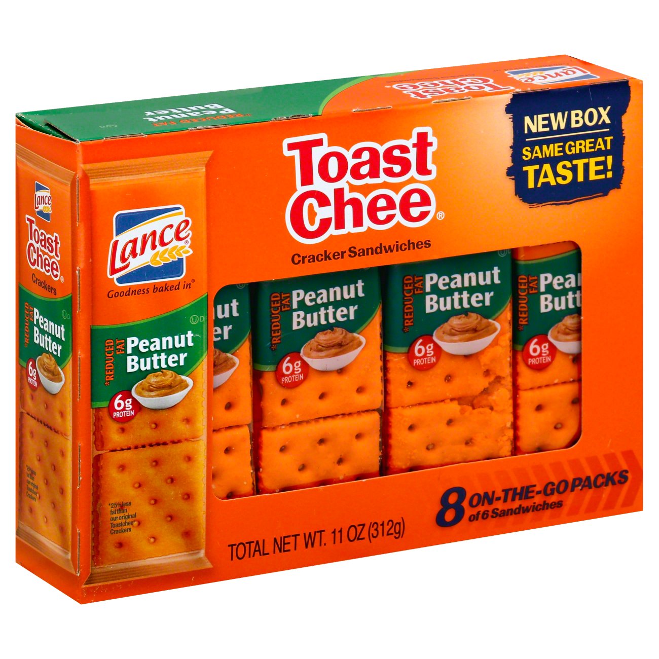 Lance ToastChee Reduced Fat Peanut Butter Cracker Sandwiches Shop Crackers & breadsticks at HEB