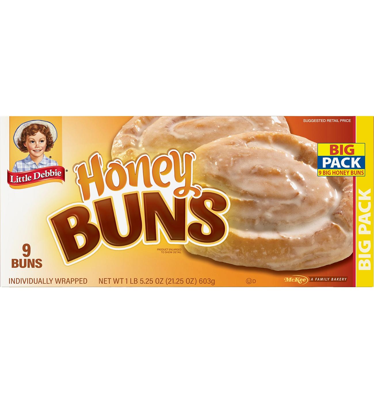 Little Debbie Bigger Honey Buns Breakfast Pastries - Big Pack; image 1 of 4