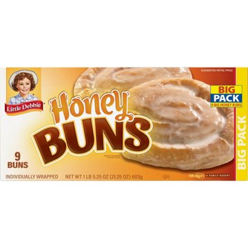 Little Debbie Bigger Honey Buns Breakfast Pastries - Big Pack, 9 ct
