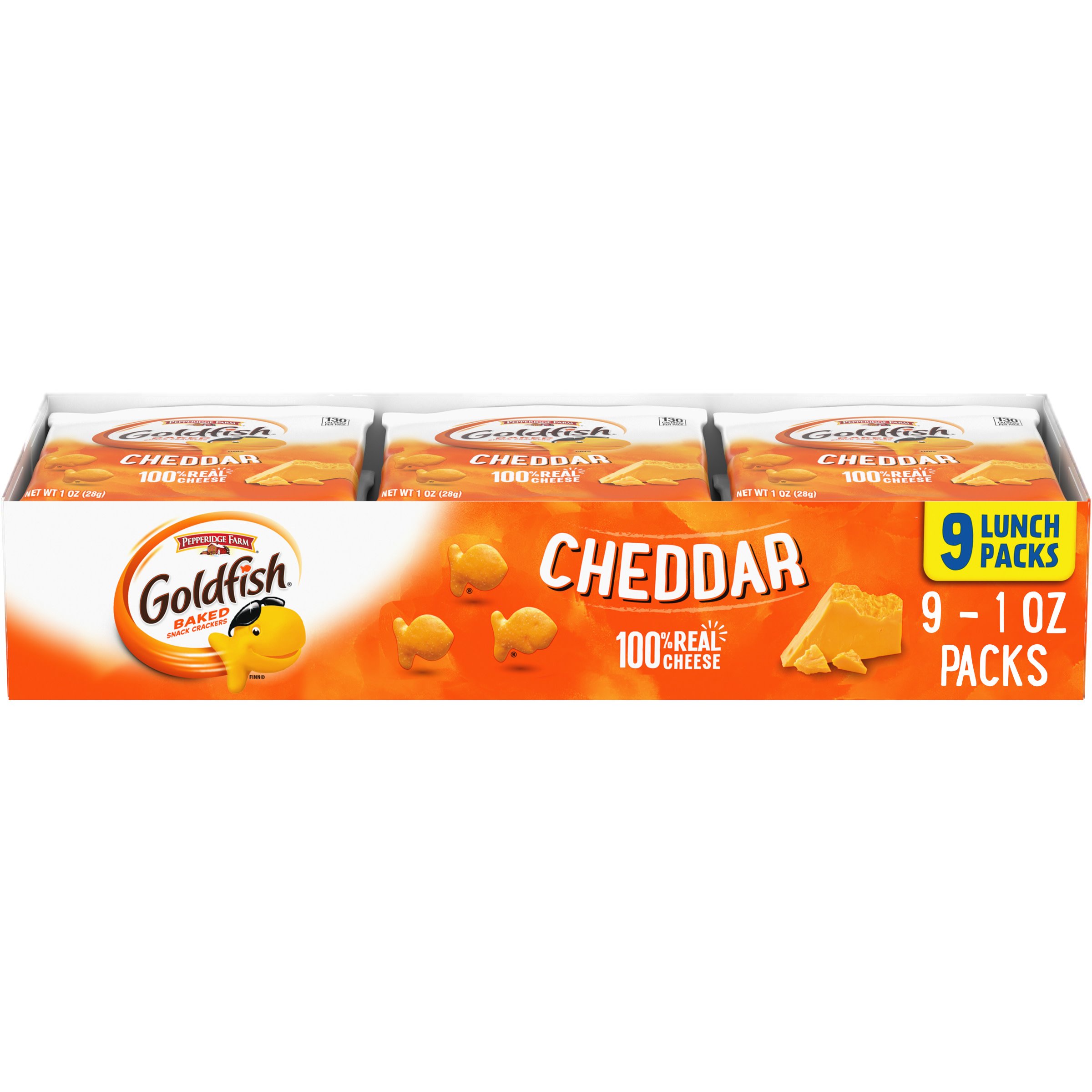 Pepperidge Farm Goldfish Cheddar Baked Snack Crackers Multipack Shop Crackers Breadsticks At H E B