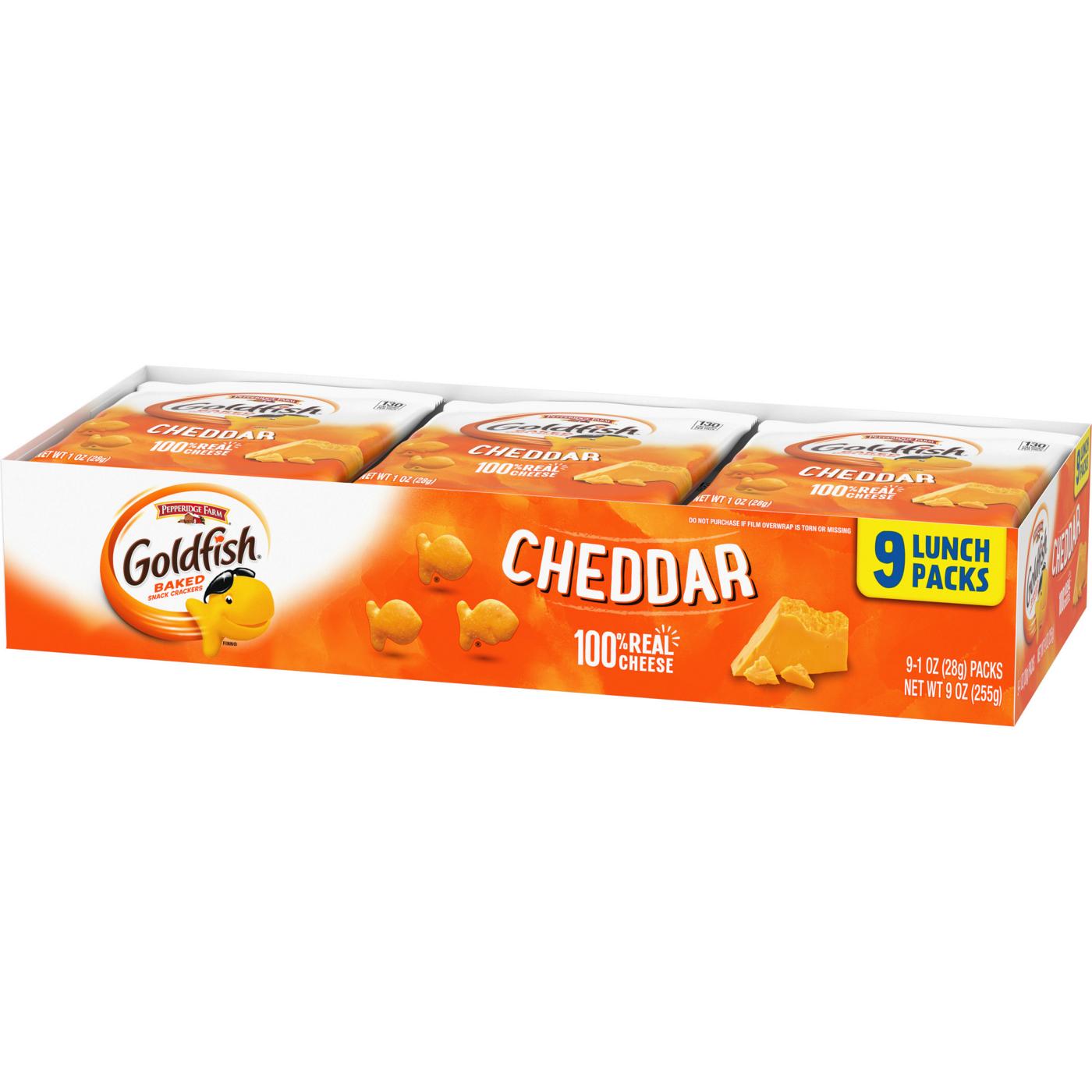 Goldfish Cheddar Cheese Crackers Lunch Packs; image 4 of 10