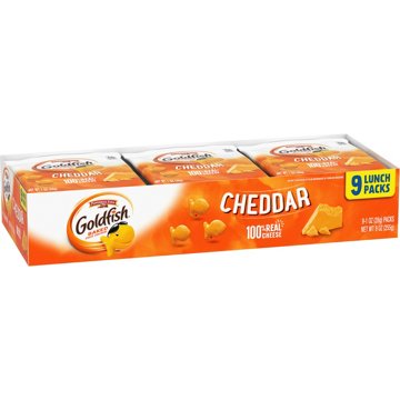 Goldfish Cheddar Cheese Crackers Lunch Packs, 9 ct