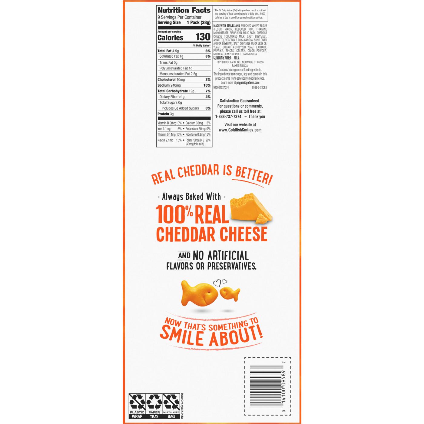 Goldfish Cheddar Cheese Crackers Lunch Packs; image 5 of 10