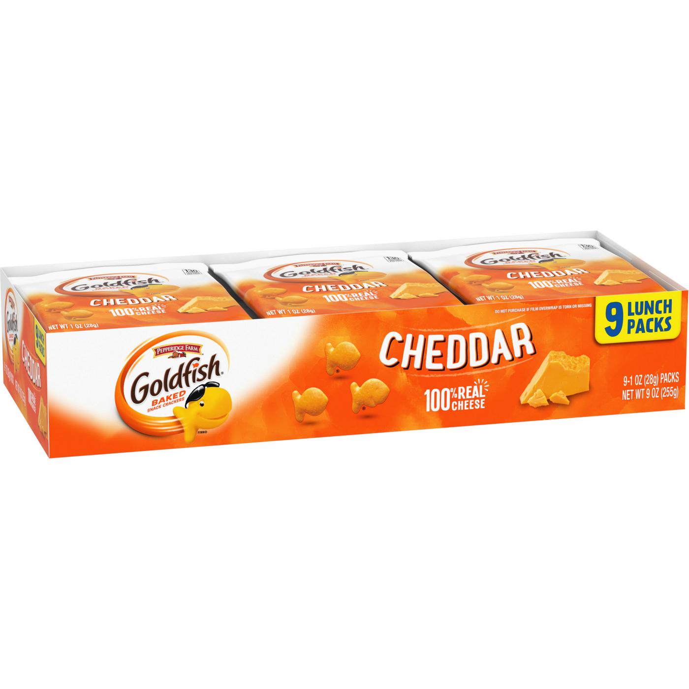 Goldfish Cheddar Cheese Crackers Lunch Packs; image 8 of 10